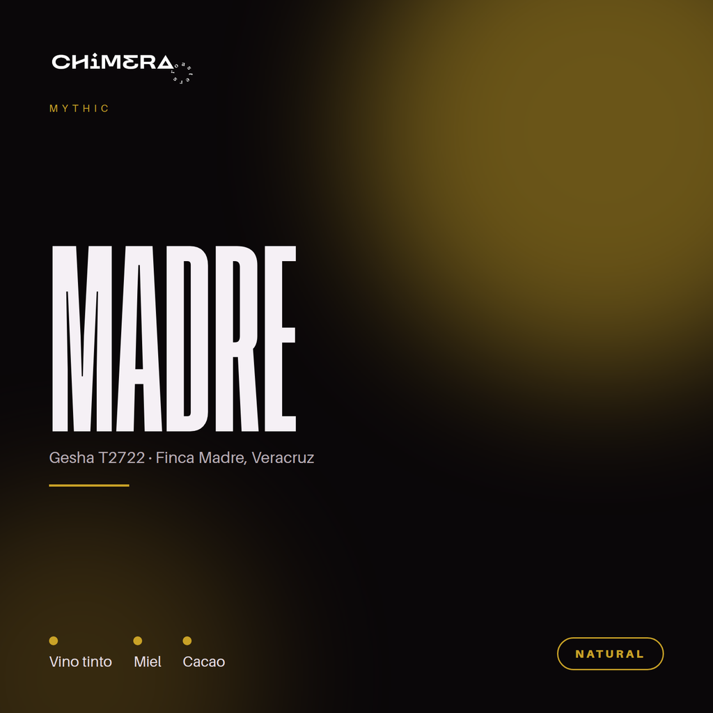 Chimera Mythic Gesha T2722 Finca Madre — microlote natural de Tlacotepec de Mejía, Veracruz